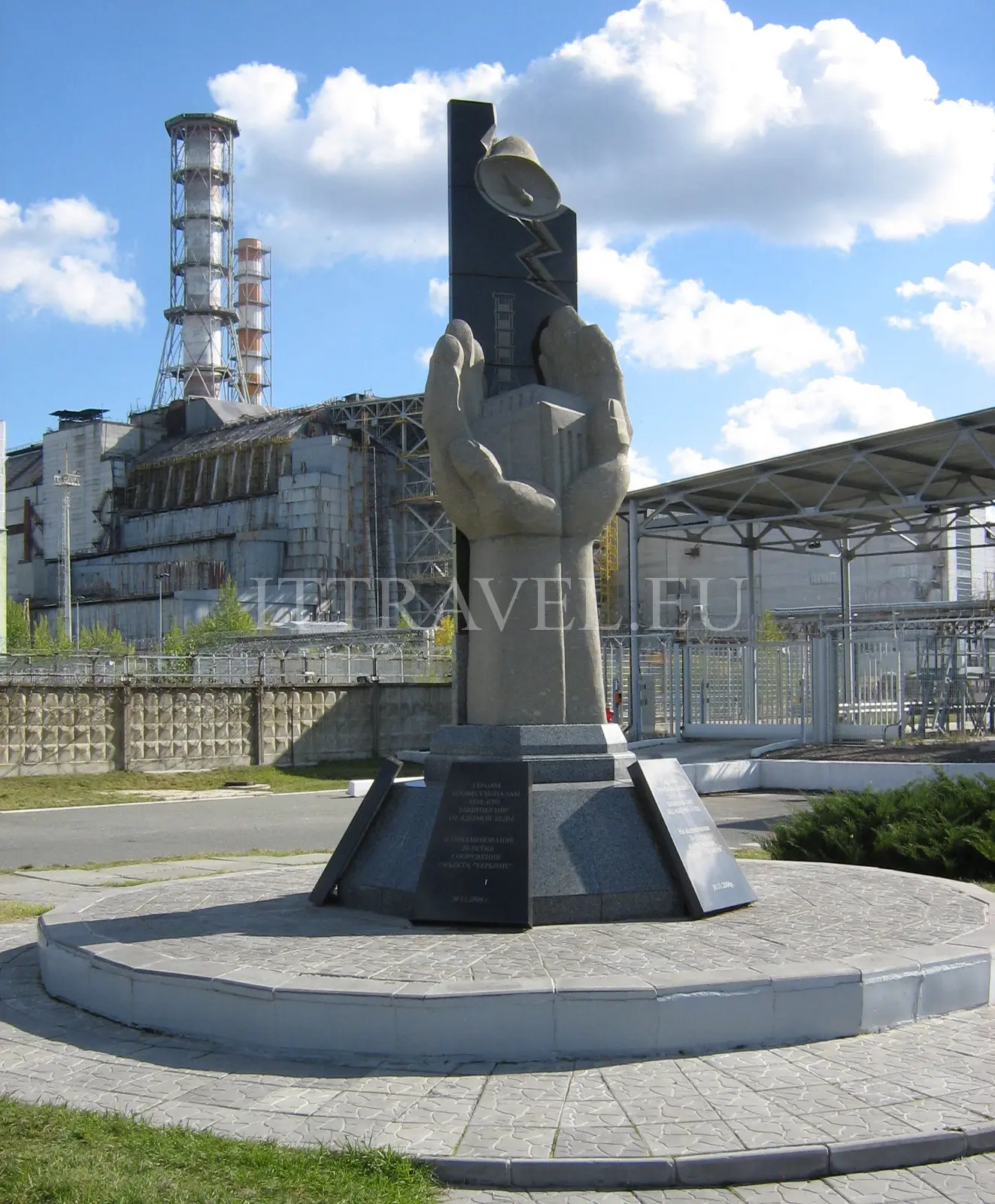 Chernobyl power plant monument