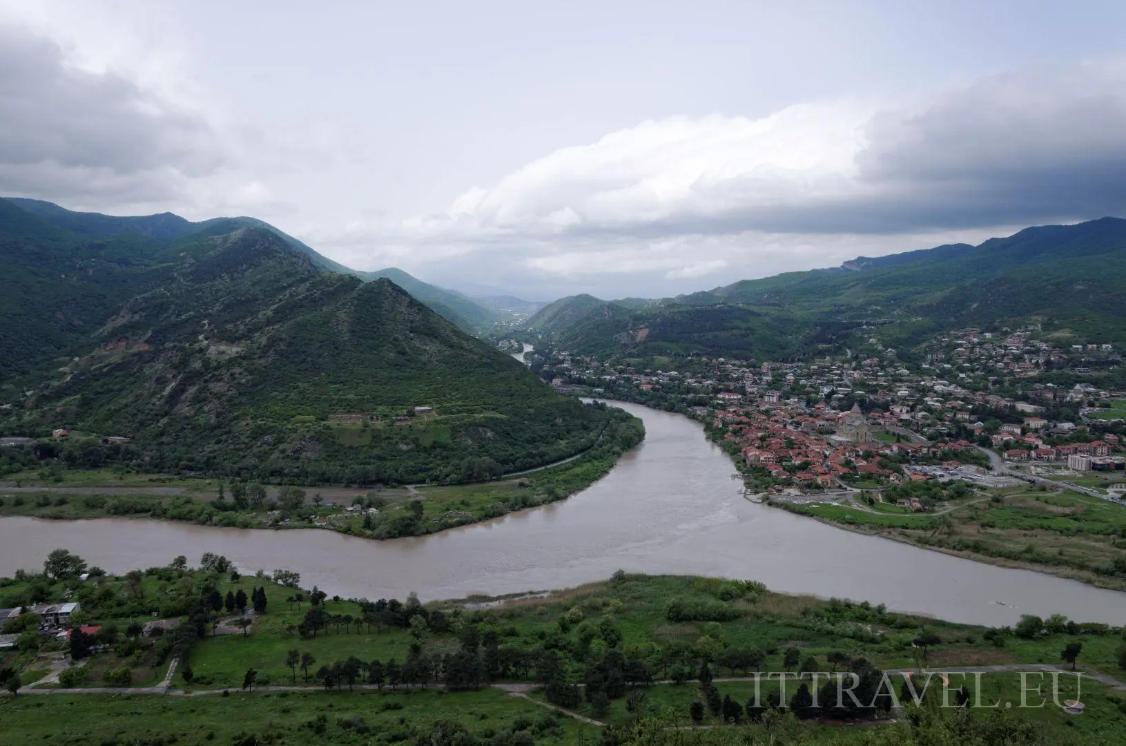 View from Jvari Monastery