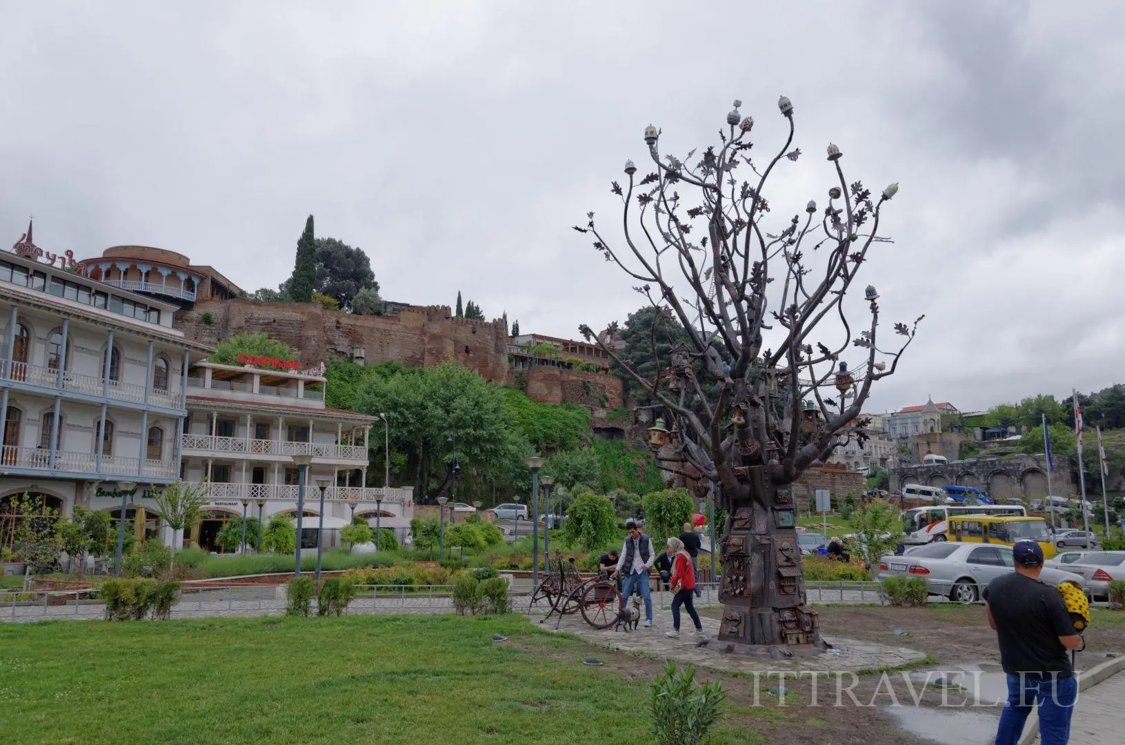 Tbilisi - "Tree of Life" sculpture by David Monavardisashvili on European square