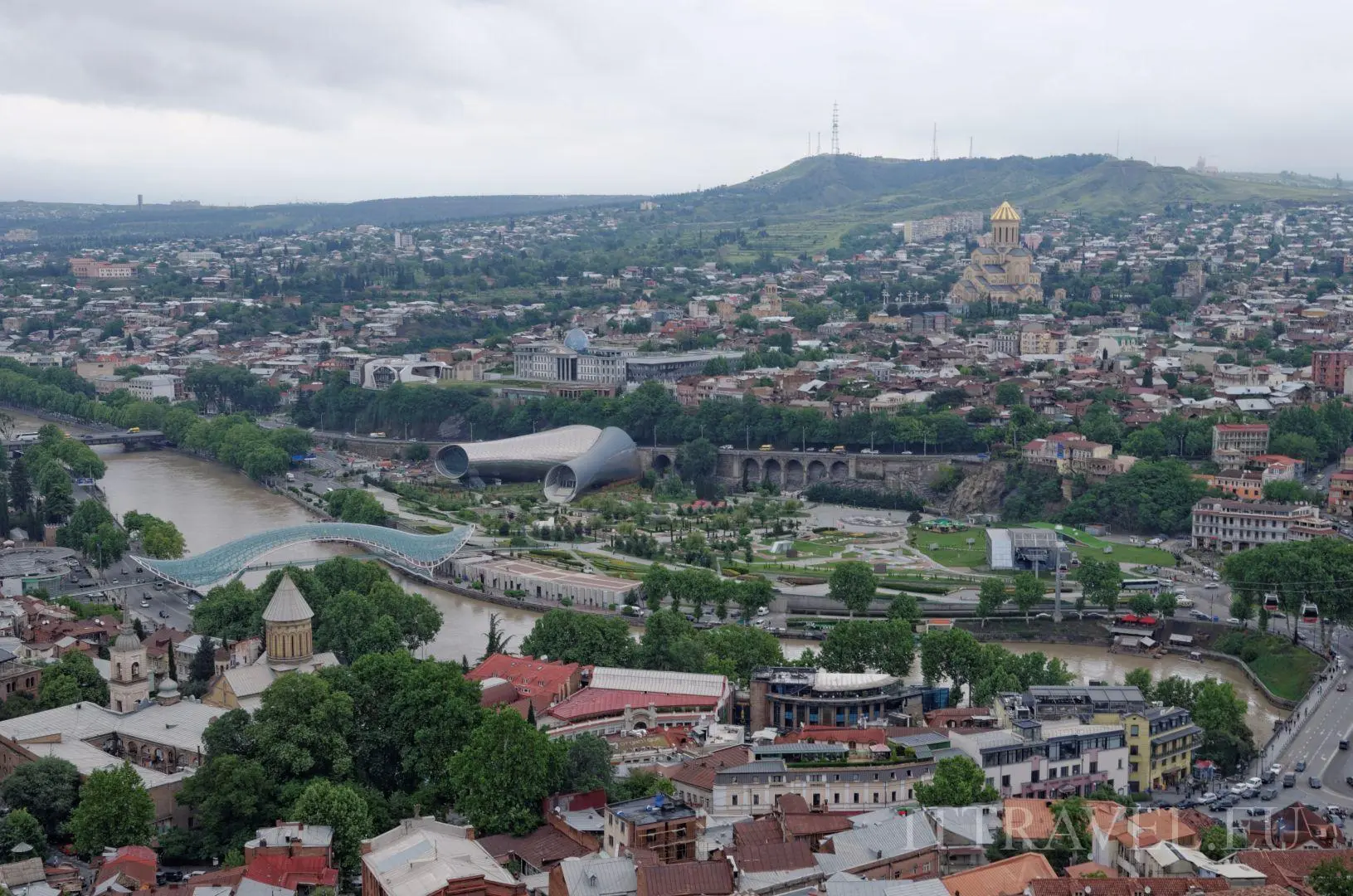 Tbilisi - Bridge of Peace, Rike Park, Presidential Palace and Holy Trinity Cathedral