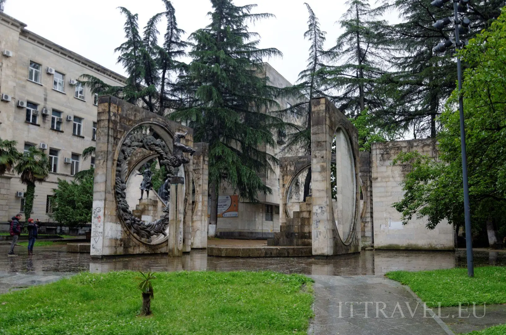 "Glory to Labour" monument next to Kutaisi City Hall