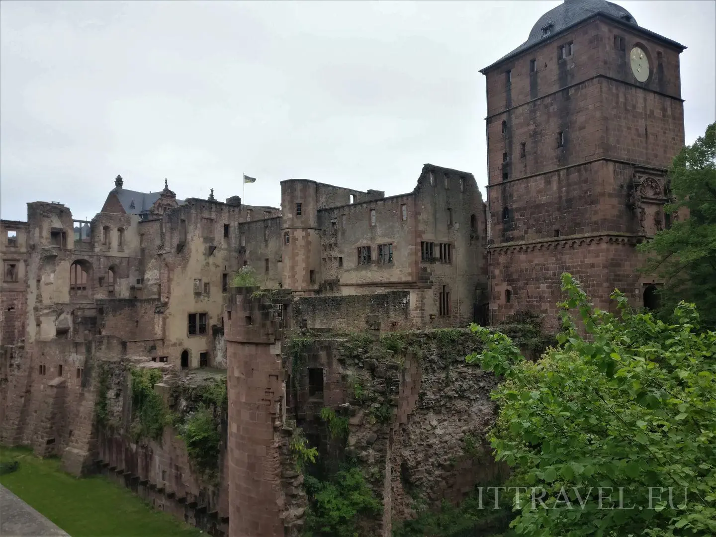 Ruins of gothic-renaissance castle built between 1400 - 1544 - symbol of german romanticism