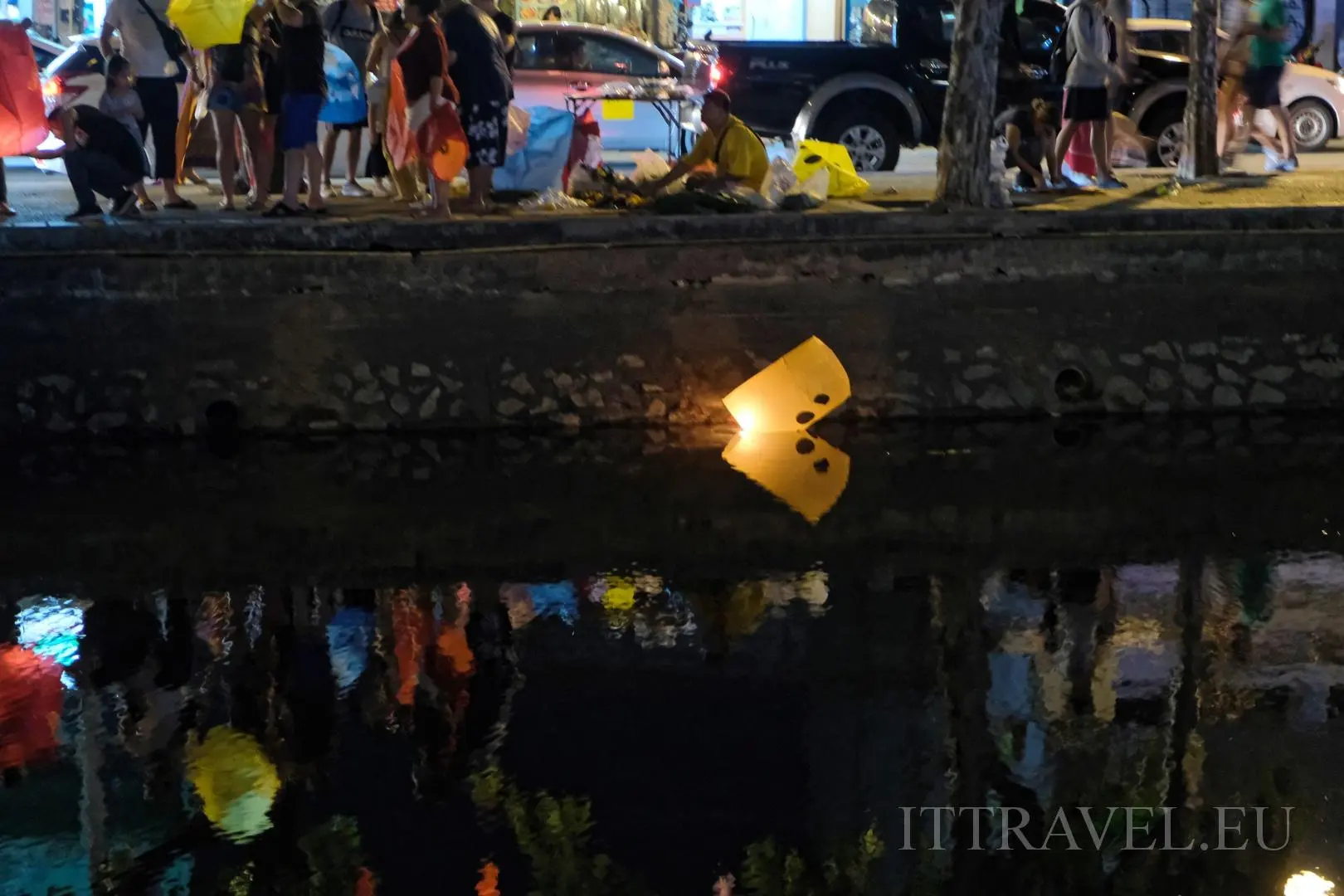 Not all lanterns were lucky to fly away