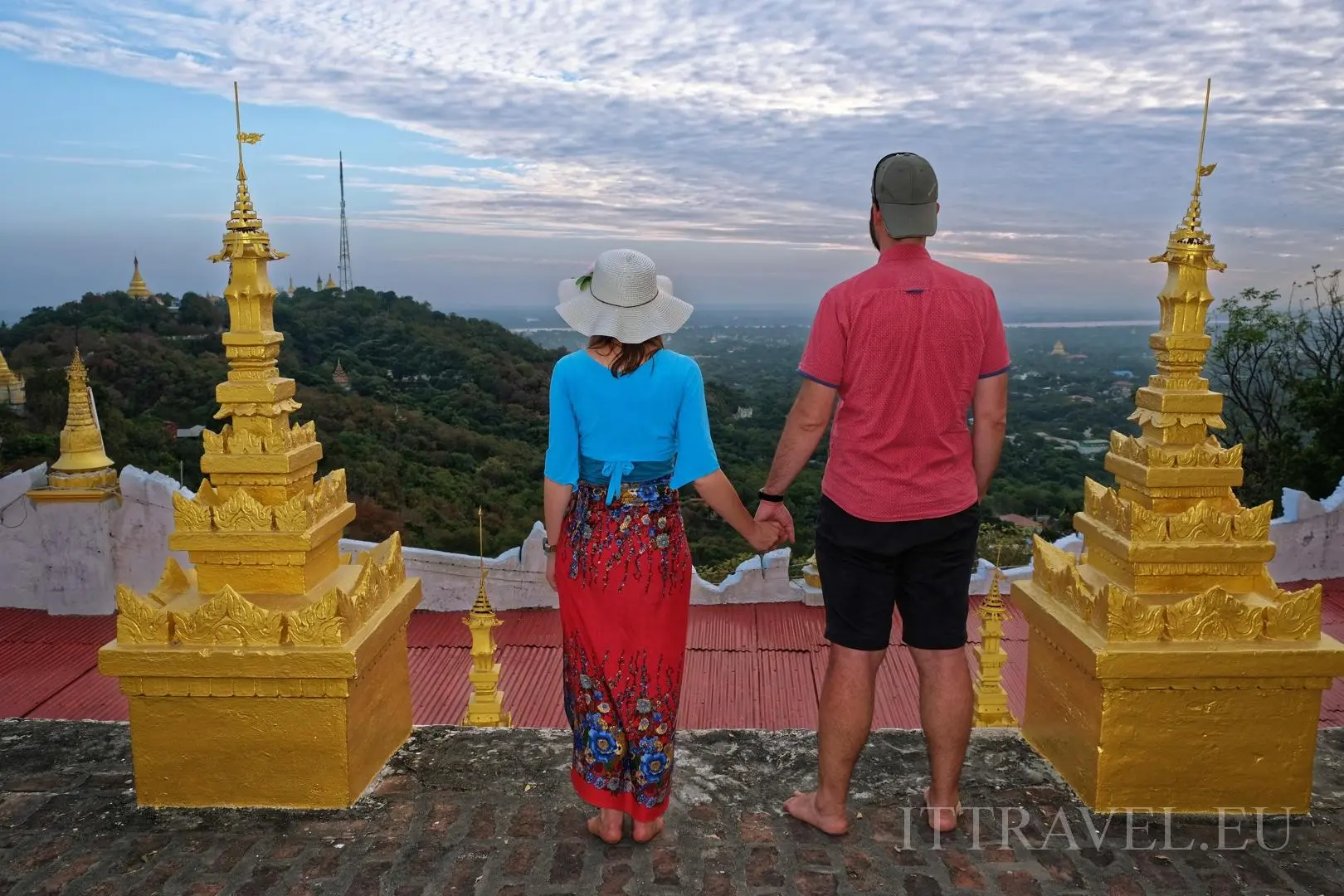 View of the surrounding temples from the roof of the Umin Thonze pagoda