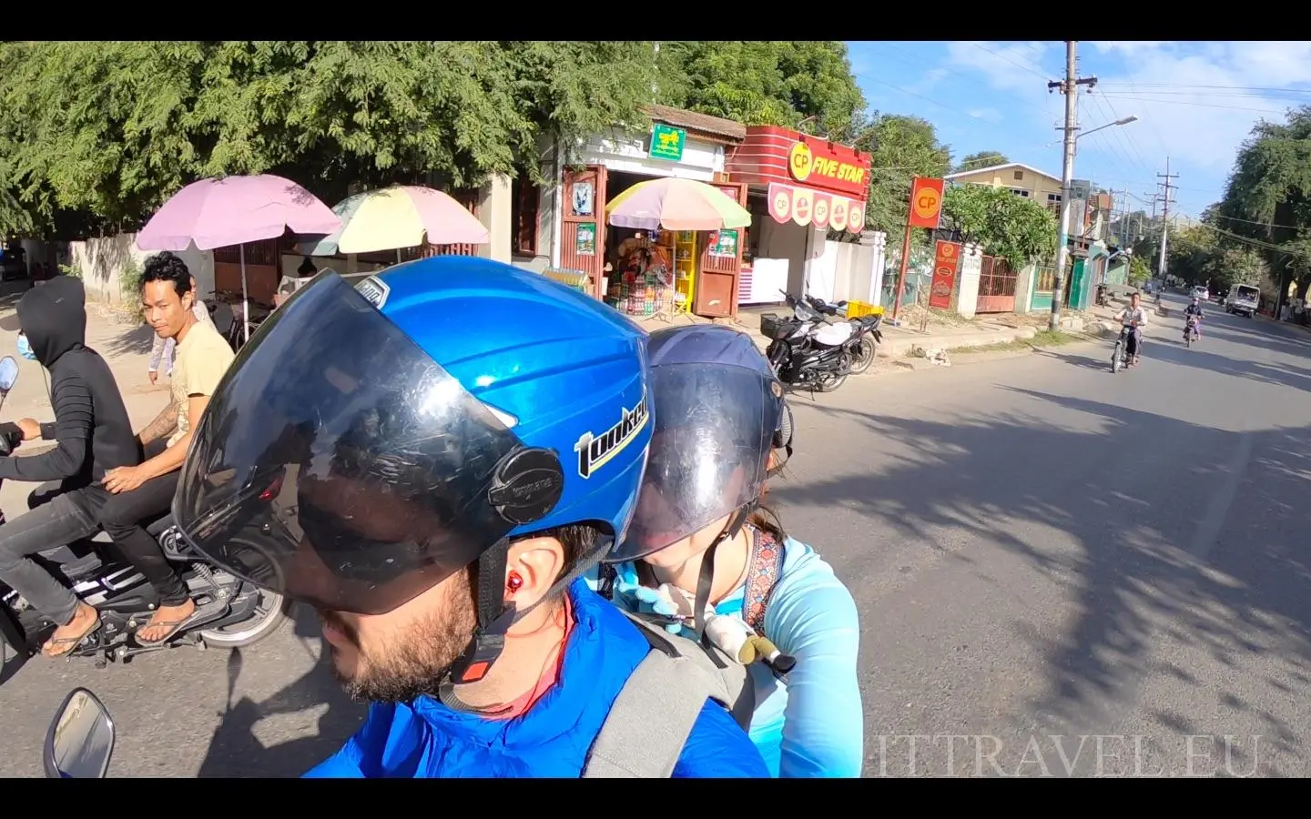 On a scooter in Mandalay